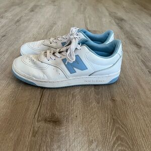 New Balance 480 White and Light Blue Athletic Shoes